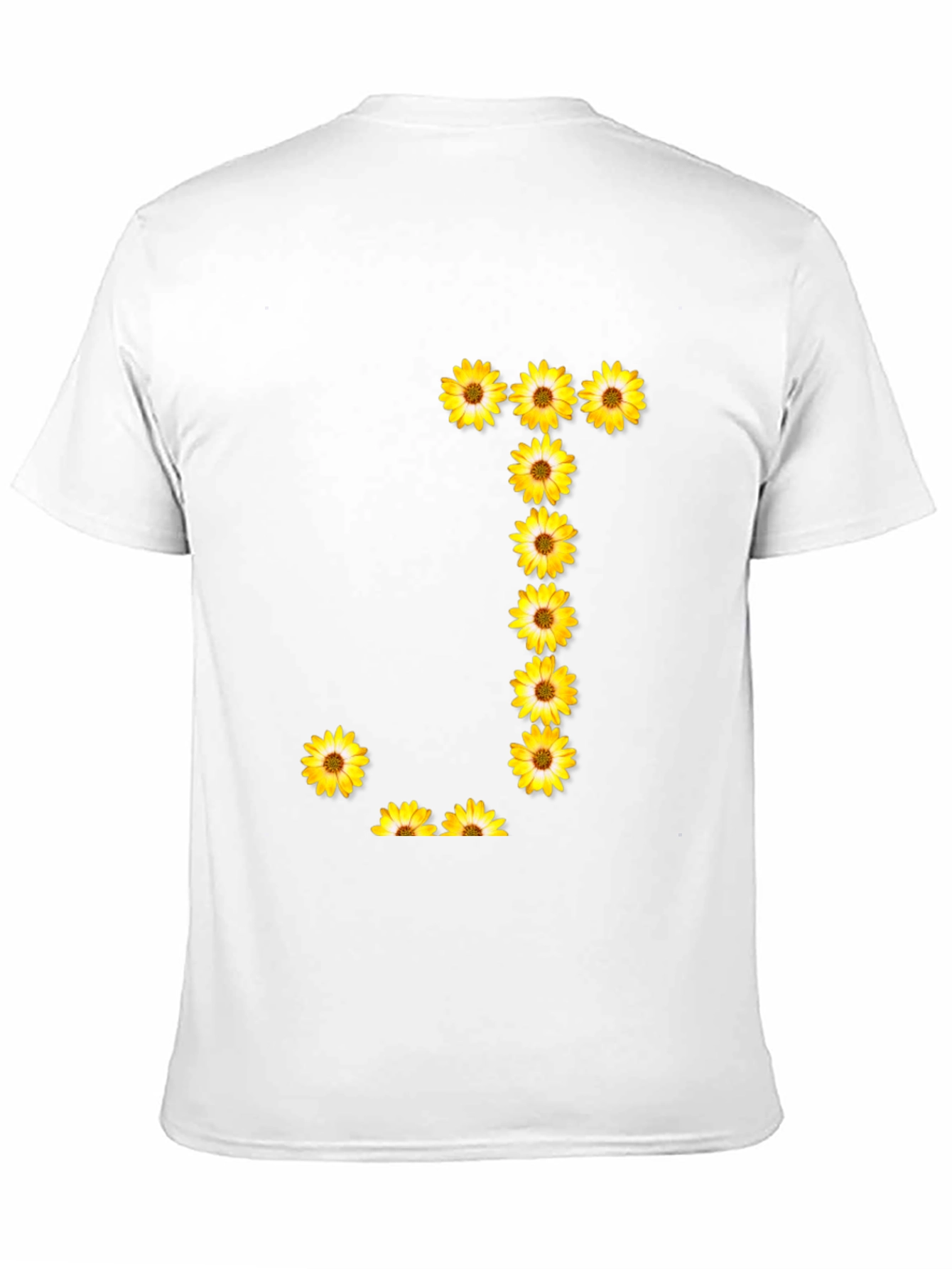 Sunflower Letter J Black T-Shirt