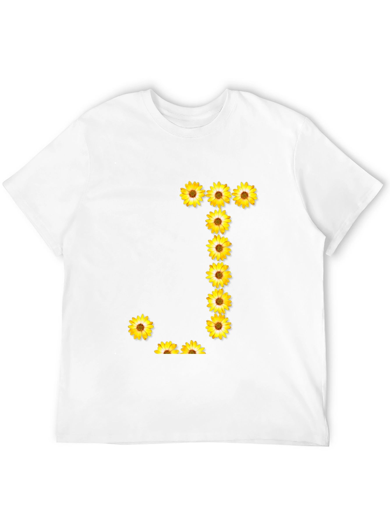 Sunflower Letter J Black T-Shirt