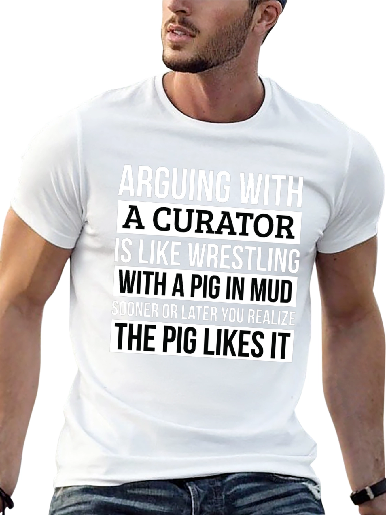 Curator Pig Mud Wrestling Graphic Tee