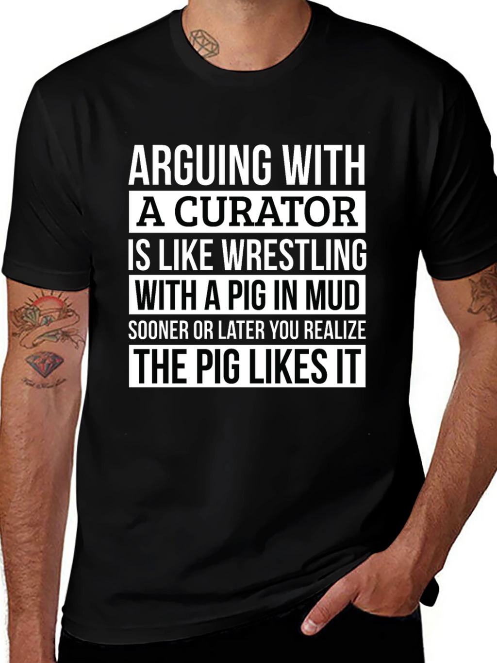 Curator Pig Mud Wrestling Graphic Tee
