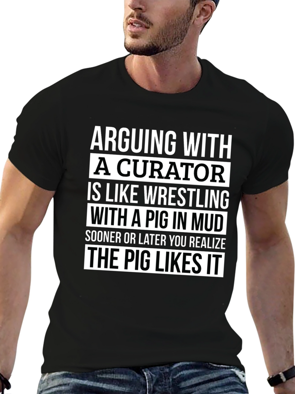 Curator Pig Mud Wrestling Graphic Tee