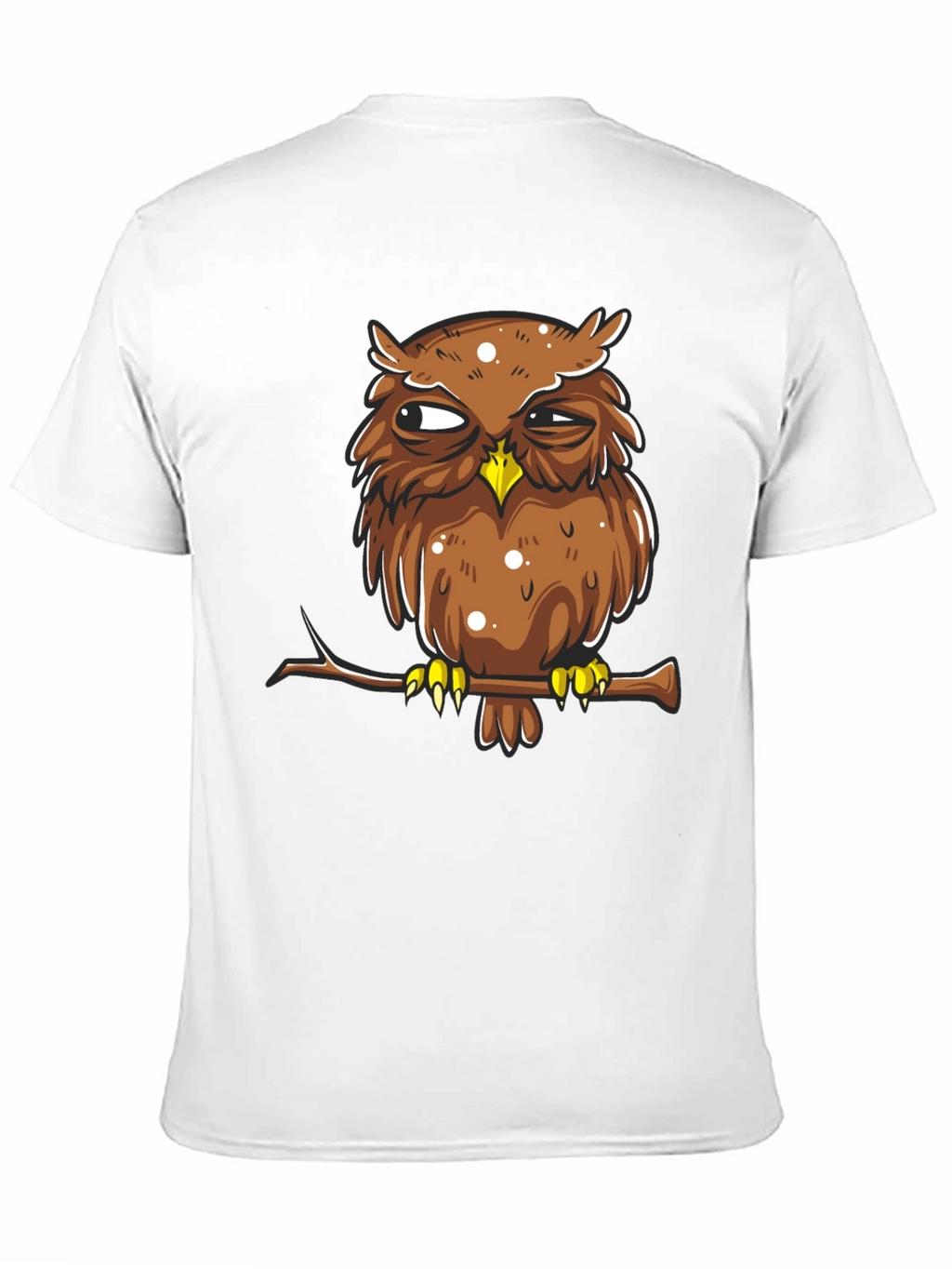 Grumpy Owl Graphic Tee - Mens Black Cotton T-Shirt