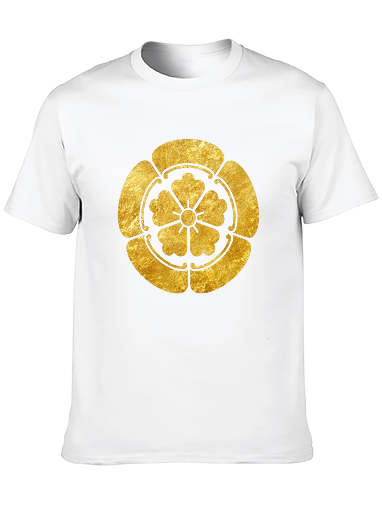 Gold Japanese Kamon Crest Graphic Tee