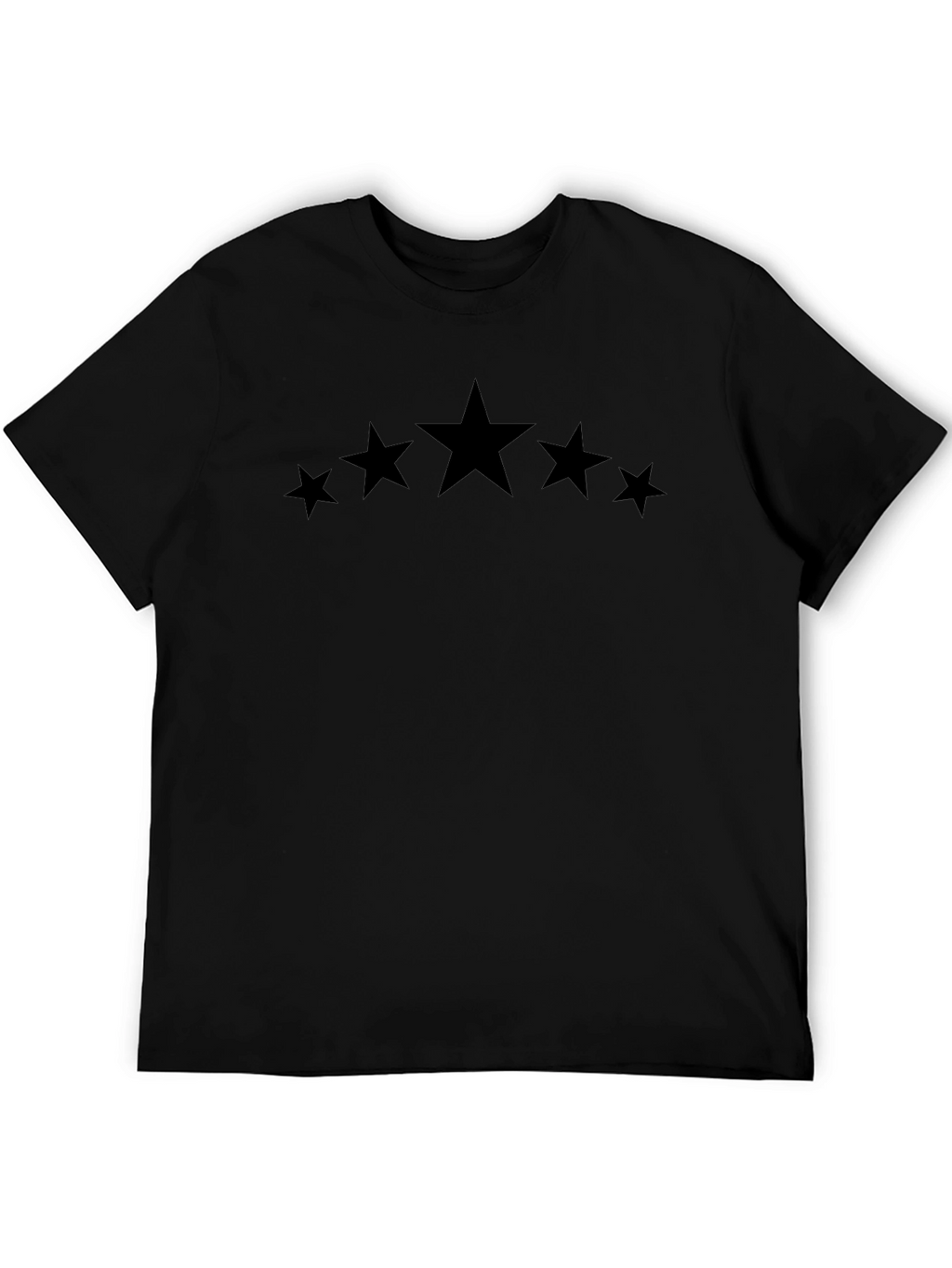 Black Five Star Crew Neck T-Shirt