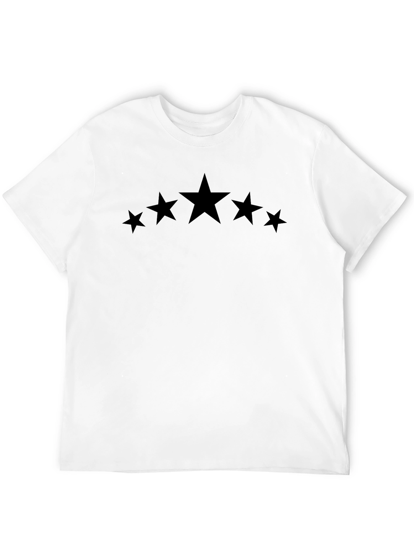 Black Five Star Crew Neck T-Shirt