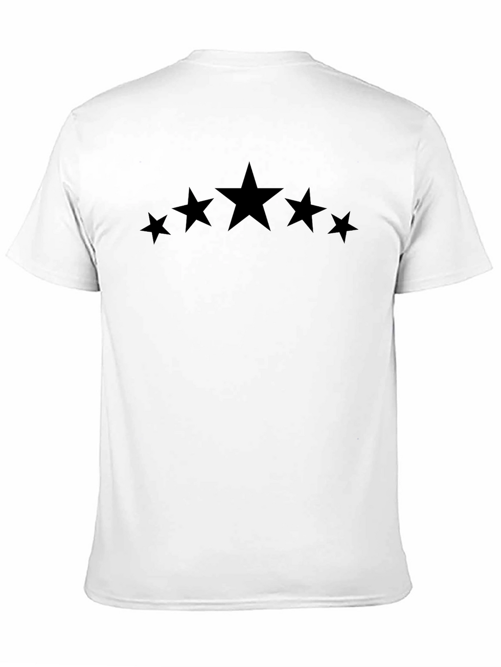 Black Five Star Crew Neck T-Shirt