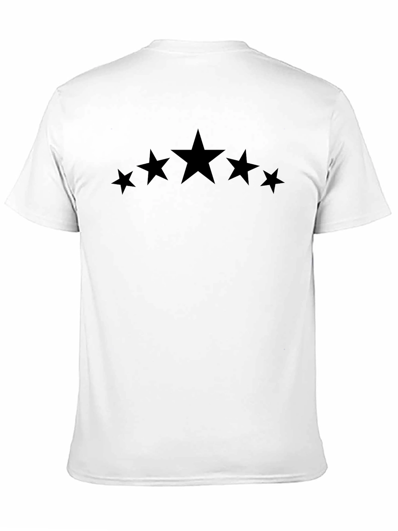 Black Five Star Crew Neck T-Shirt