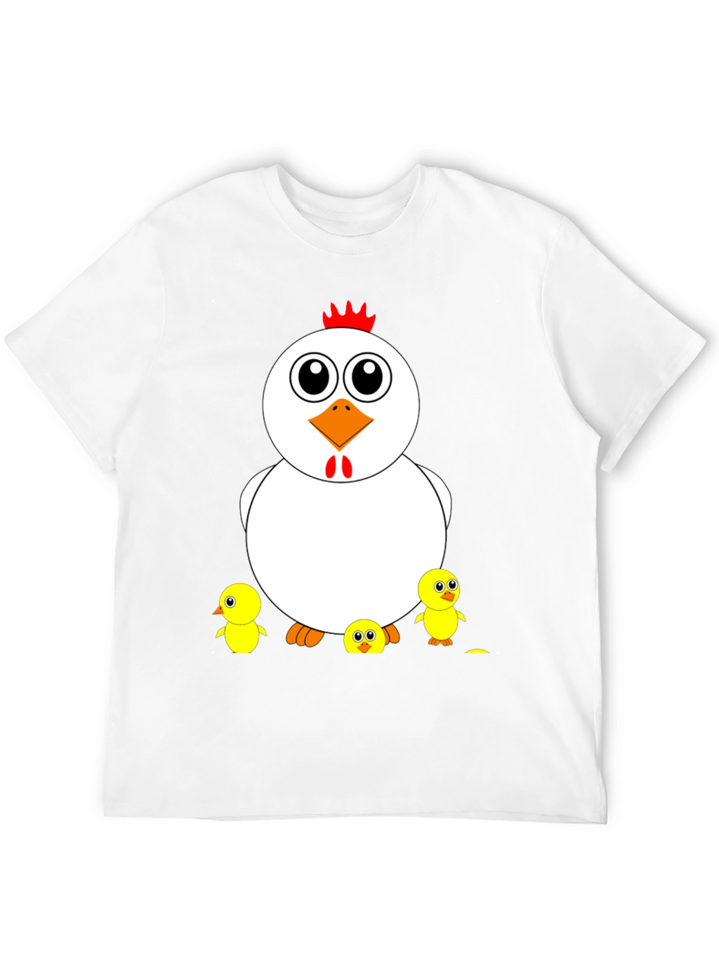 Funny Chicken & Chicks Graphic T-Shirt