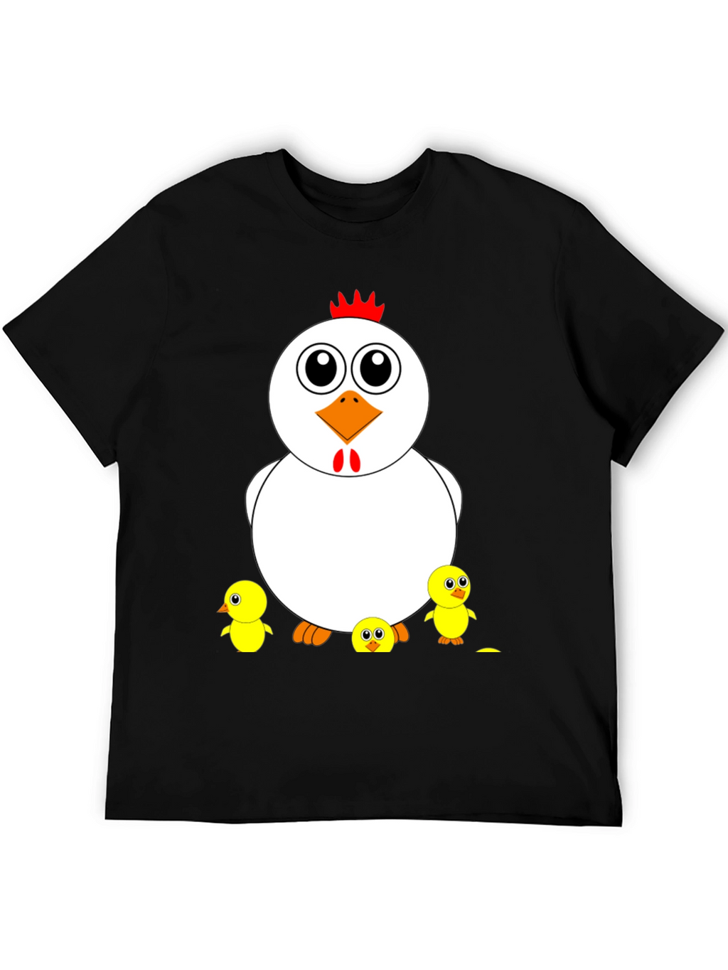 Funny Chicken & Chicks Graphic T-Shirt