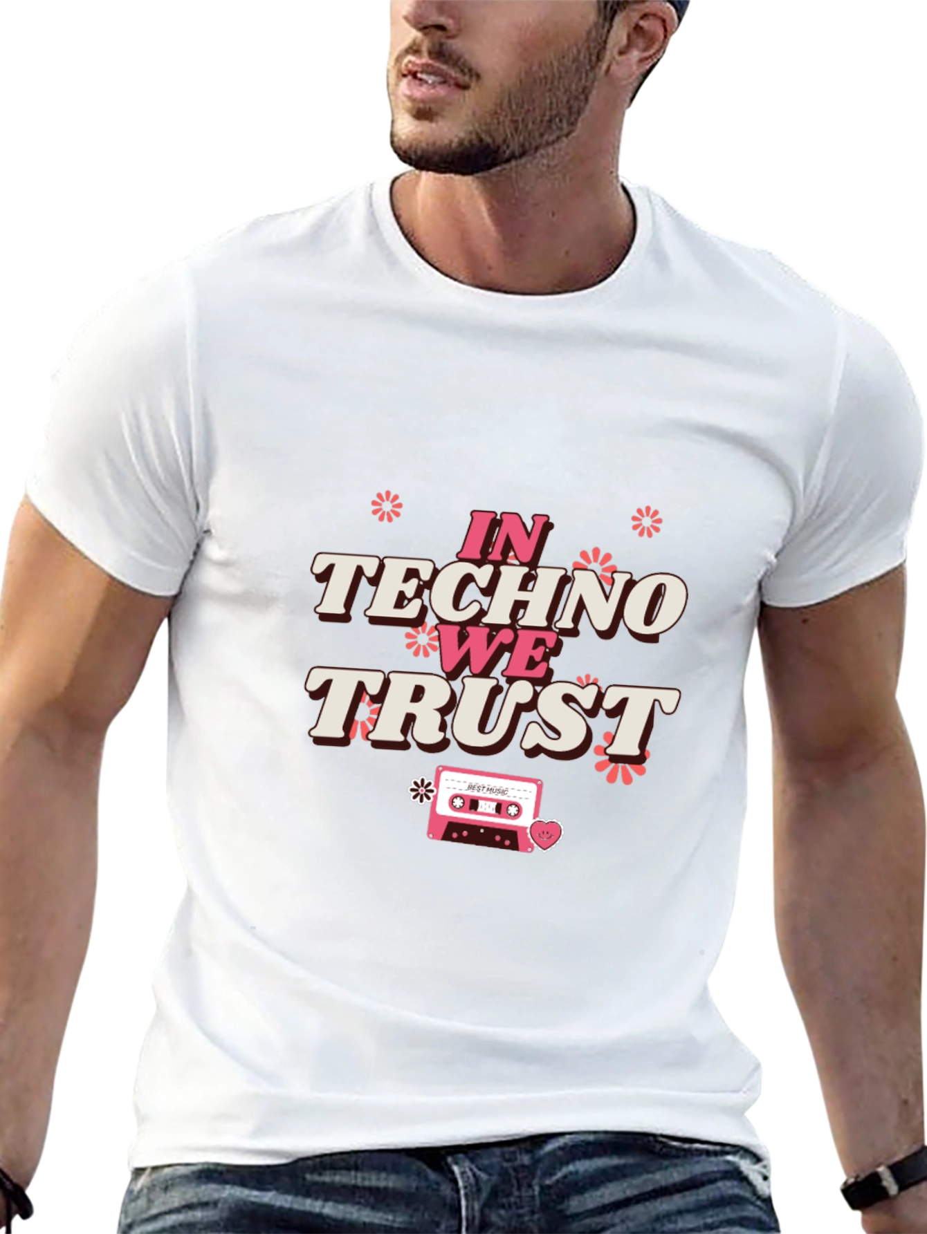 In Techno We Trust Graphic Tee - Black