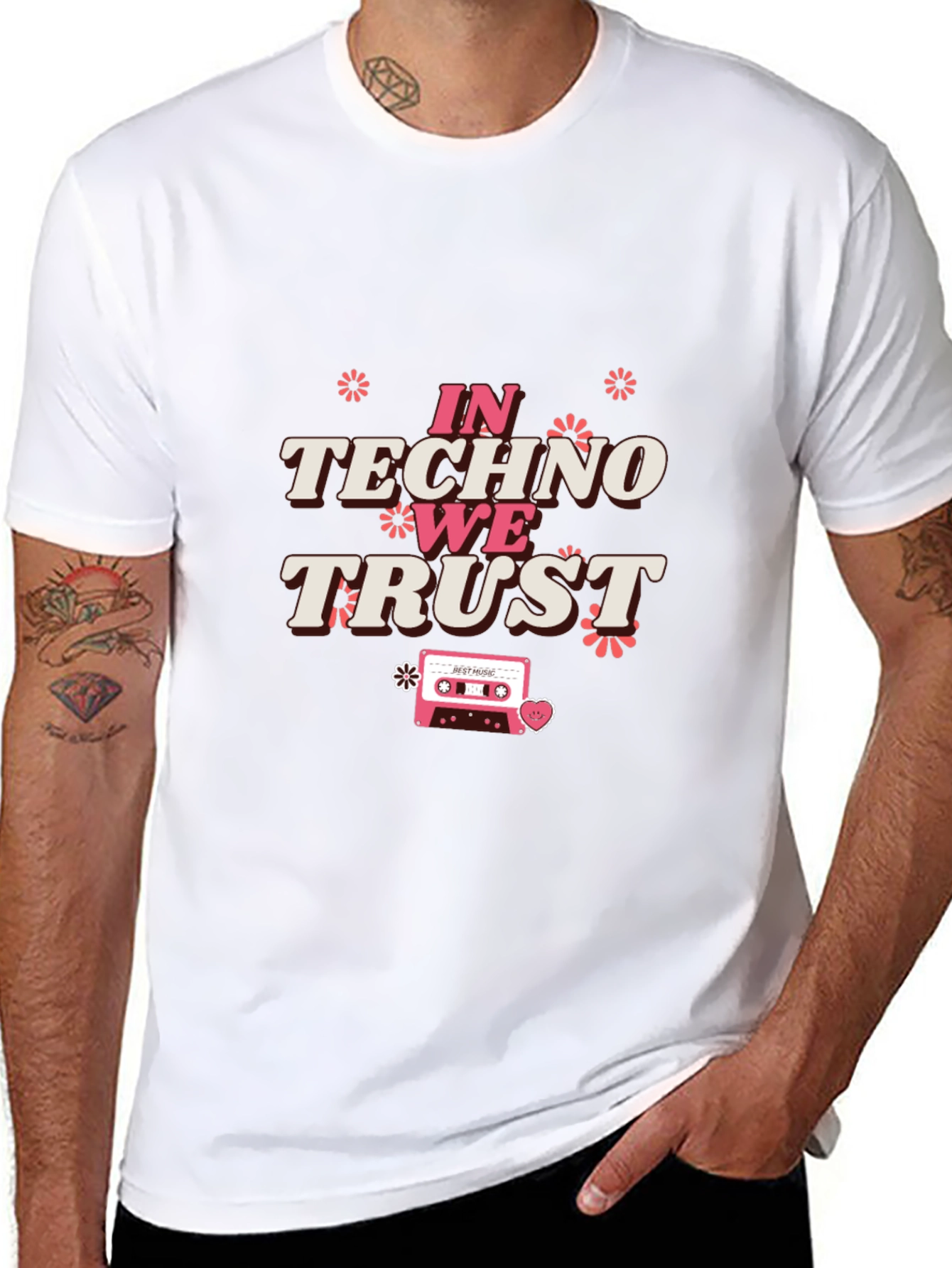 In Techno We Trust Graphic Tee - Black