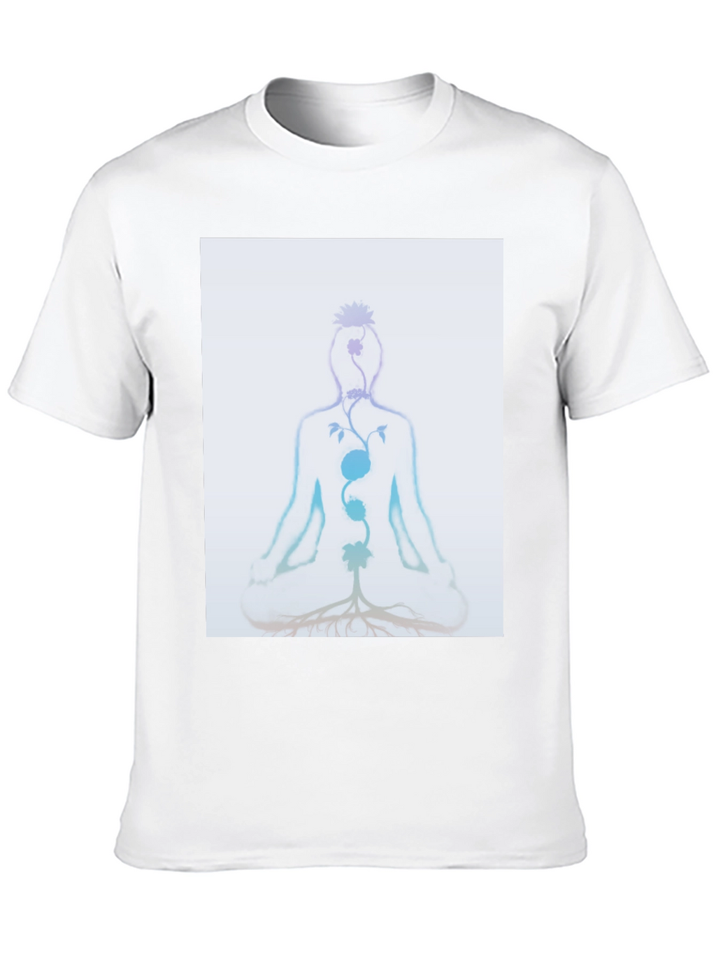 Chakra Meditation Tee - Spiritual Black T-Shirt