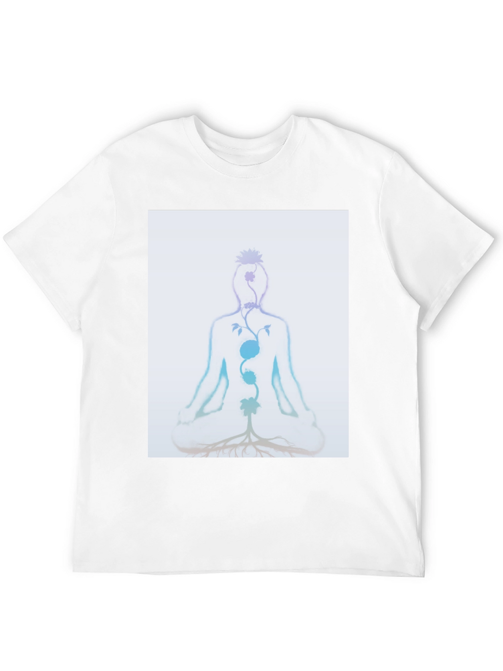 Chakra Meditation Tee - Spiritual Black T-Shirt