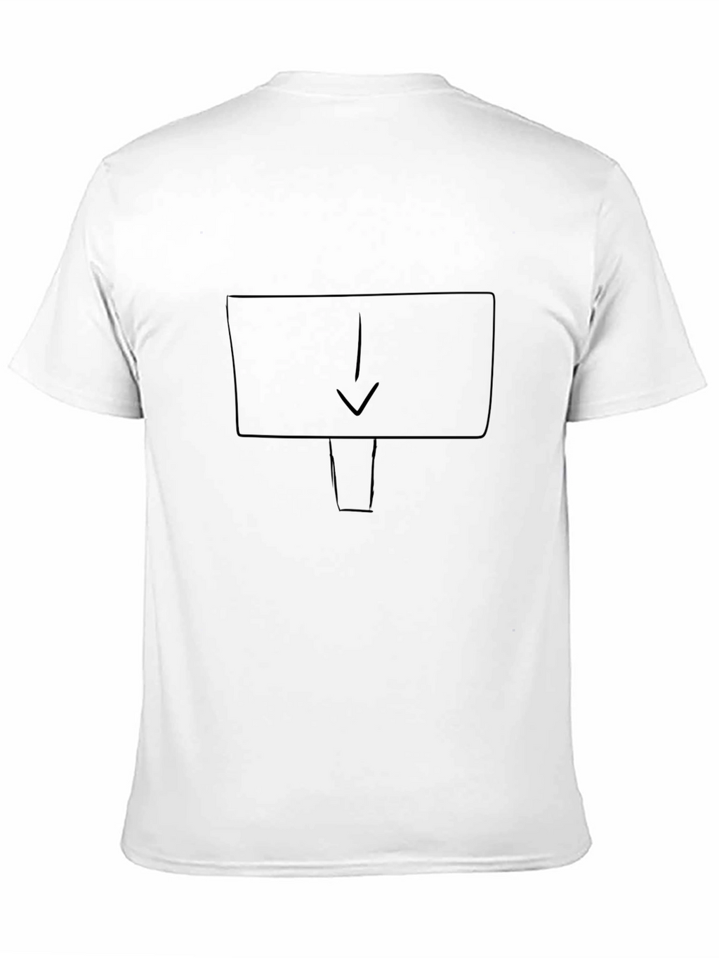 Mens Black Graphic T-Shirt - Down Arrow Design