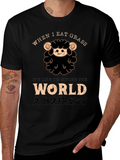 Funny Sheep Haircut T-Shirt - When I Eat Grass