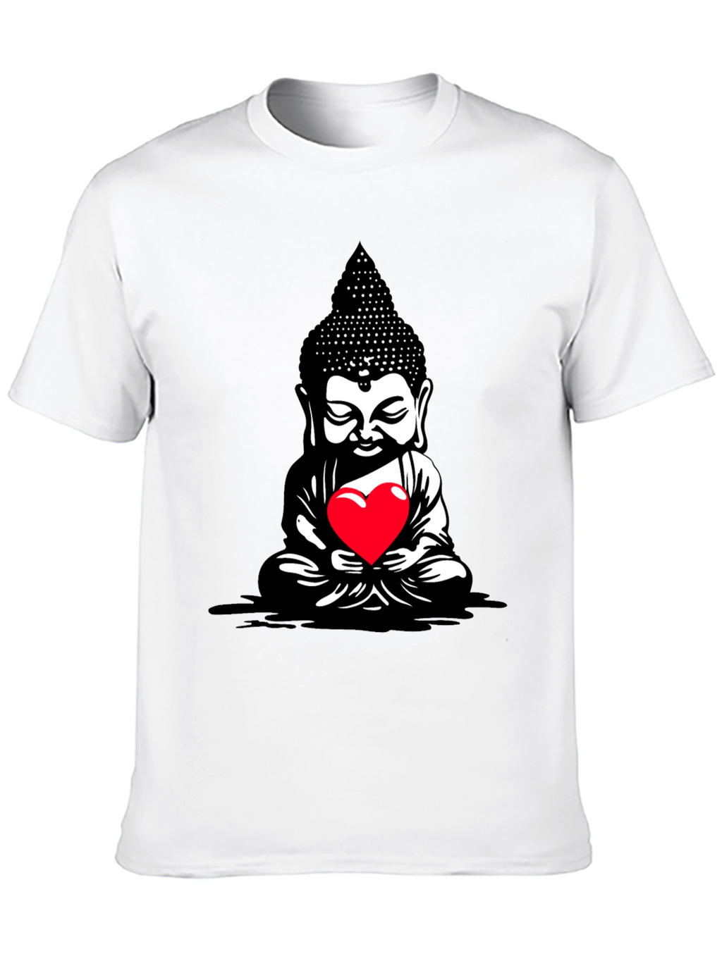 Buddha Heart Graphic Tee - Meditative Style