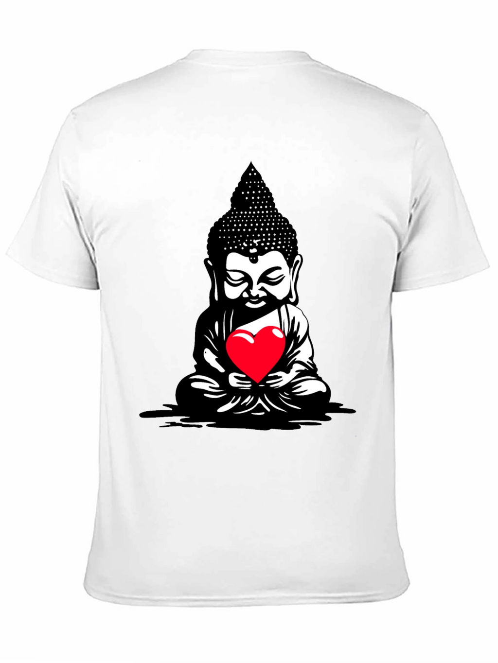 Buddha Heart Graphic Tee - Meditative Style
