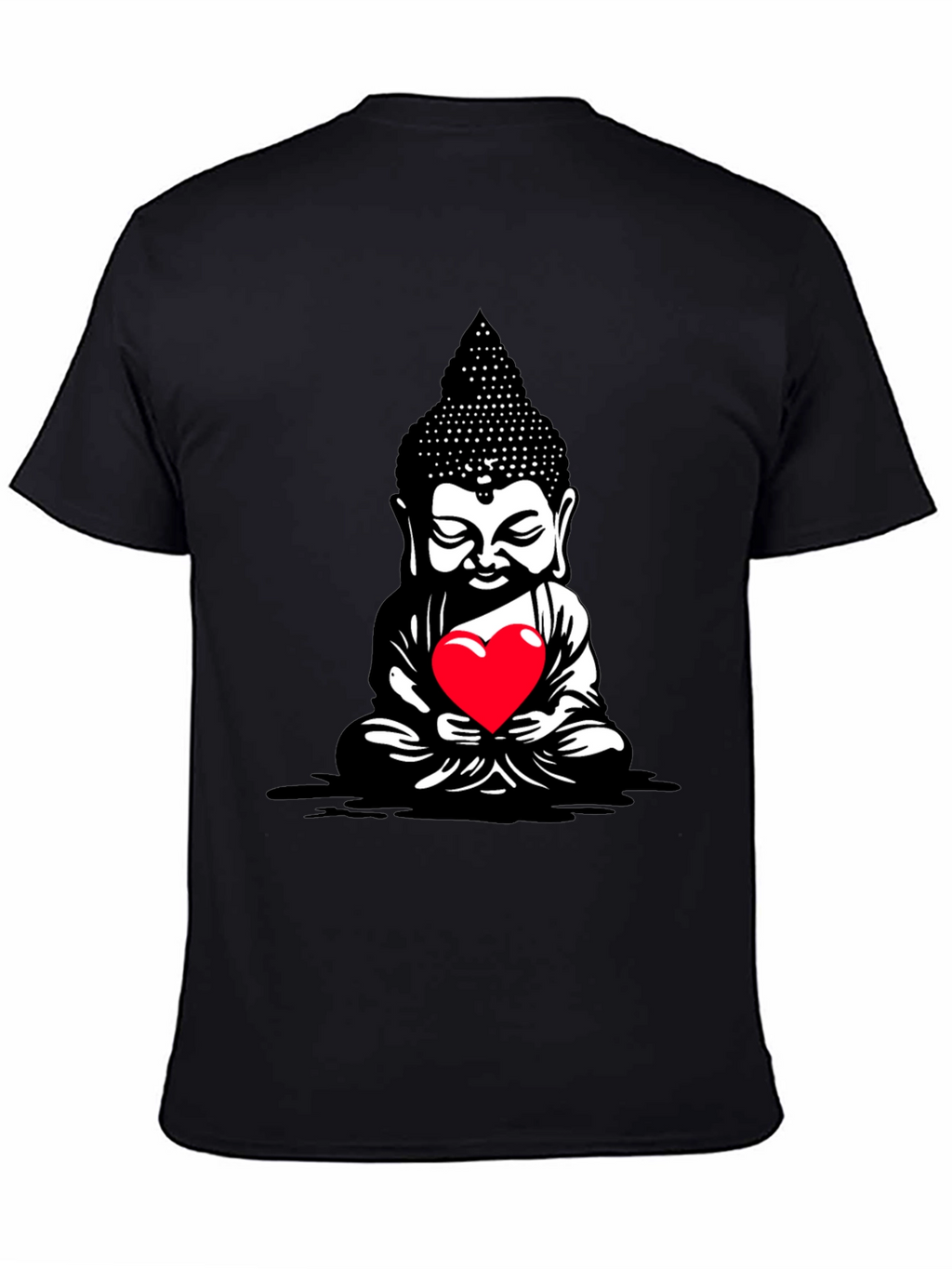 Buddha Heart Graphic Tee - Meditative Style