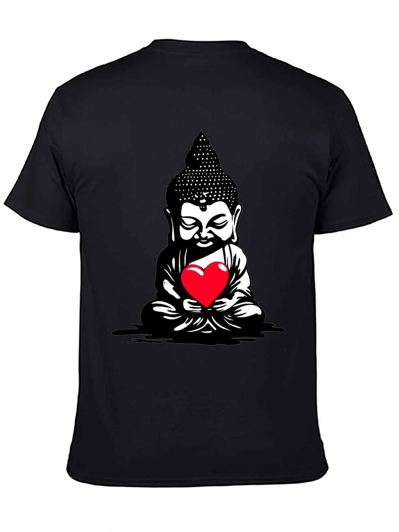 Buddha Heart Graphic Tee - Meditative Style