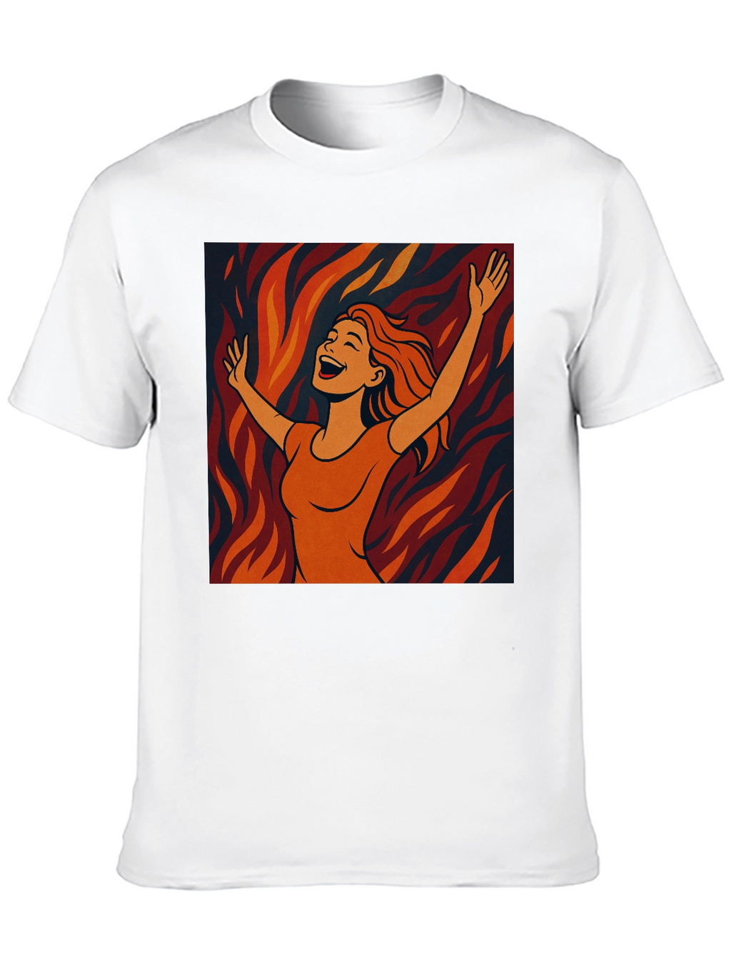 Joyful Woman Graphic Tee - Trendy Black T-Shirt