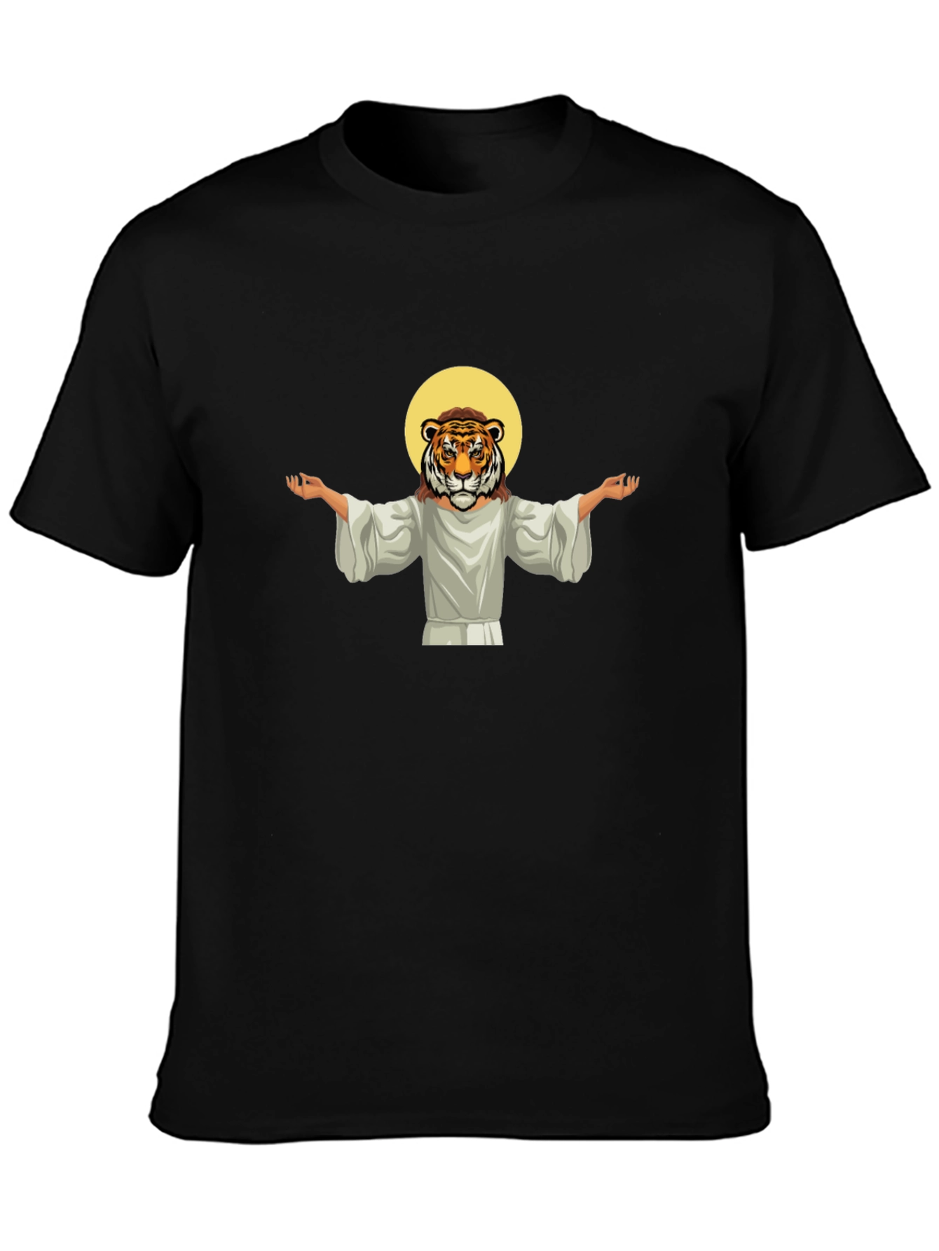Tiger Jesus Graphic Tee - Black