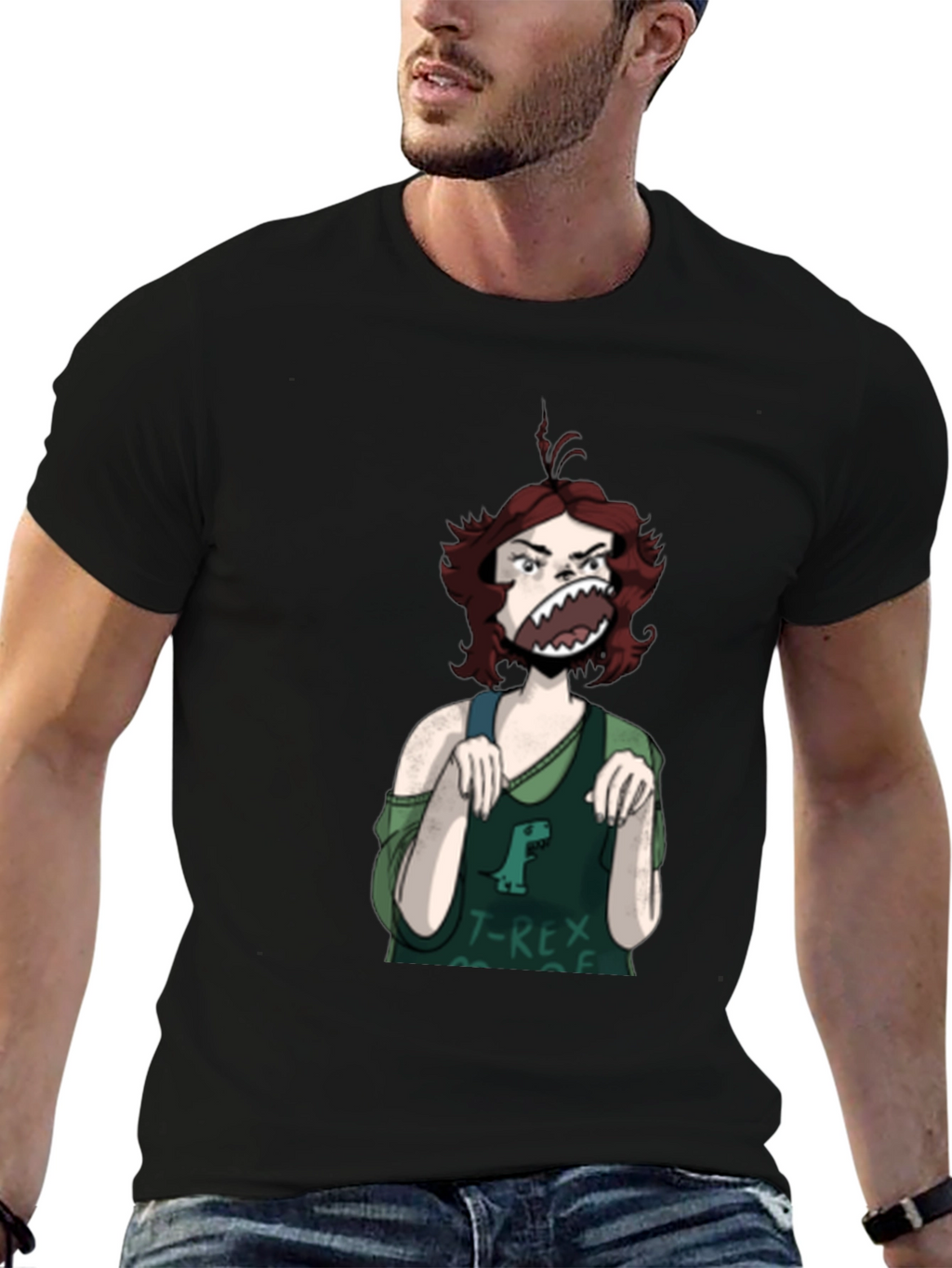 T-Rex Girl Graphic T-Shirt - Unique Funny Tee
