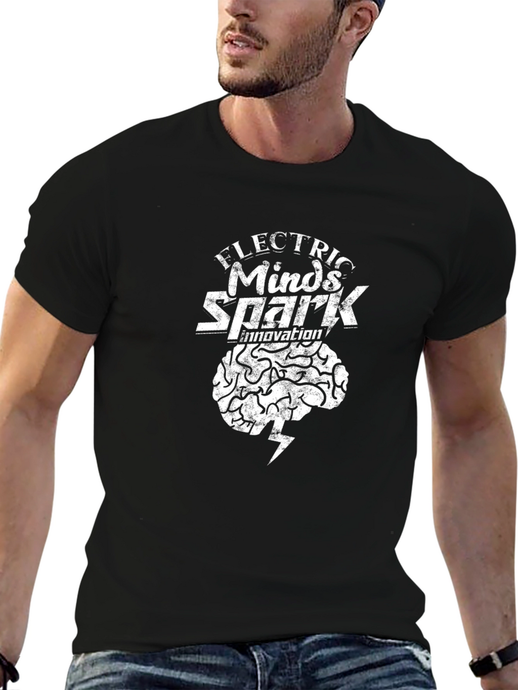 Electric Minds Spark Innovation Brain T-Shirt