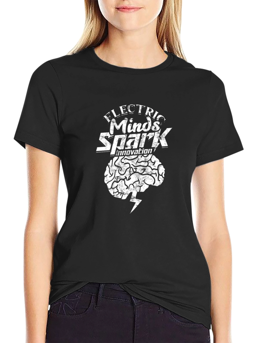 Electric Minds Spark Innovation Brain T-Shirt