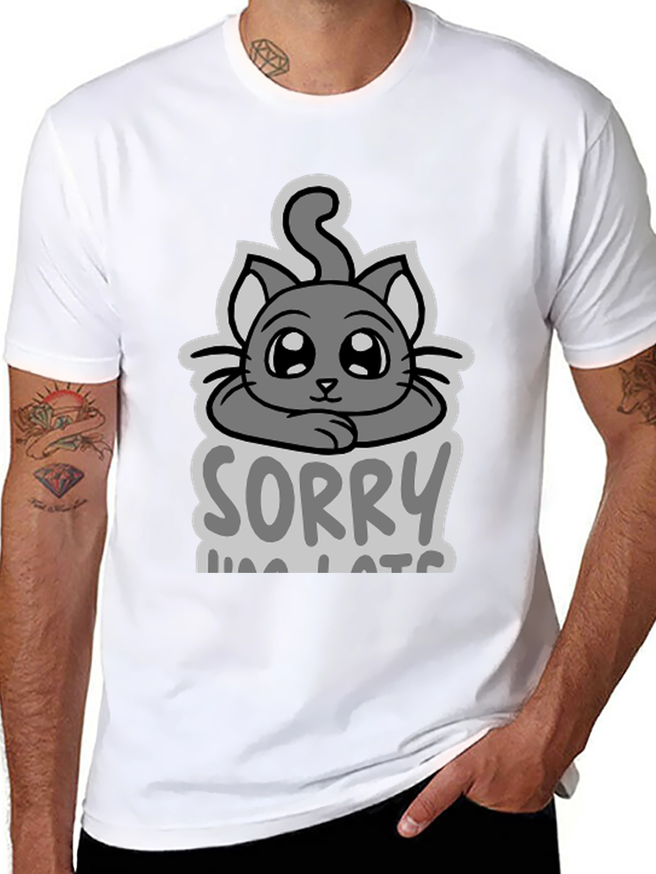 Sorry Im Late Cat T-Shirt