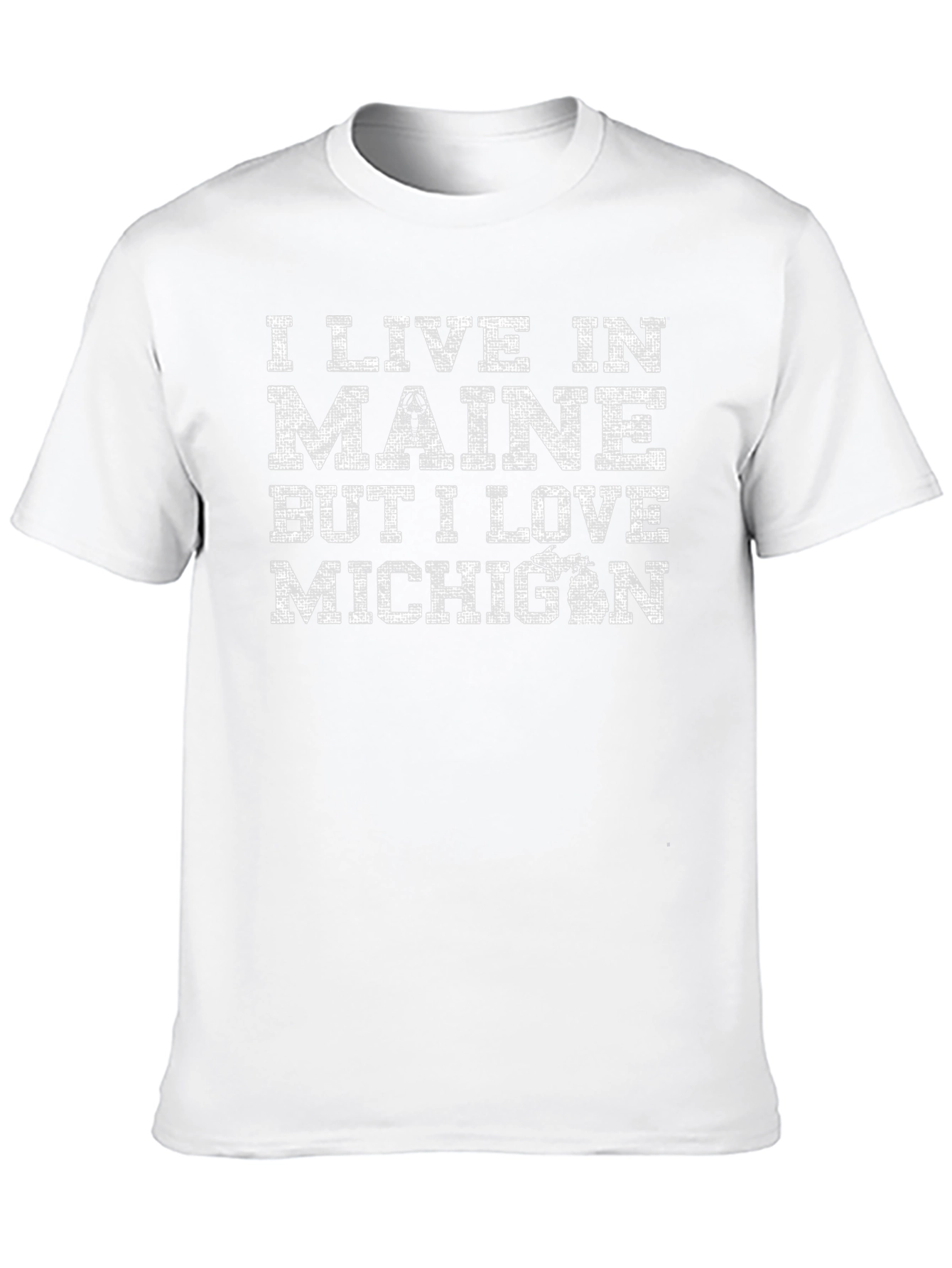 Maine Resident Loving Michigan Graphic T-Shirt