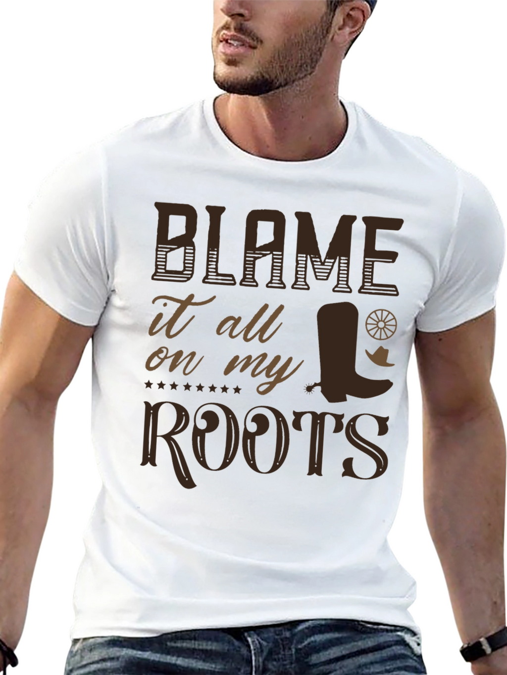 Blame It On My Roots Graphic T-Shirt