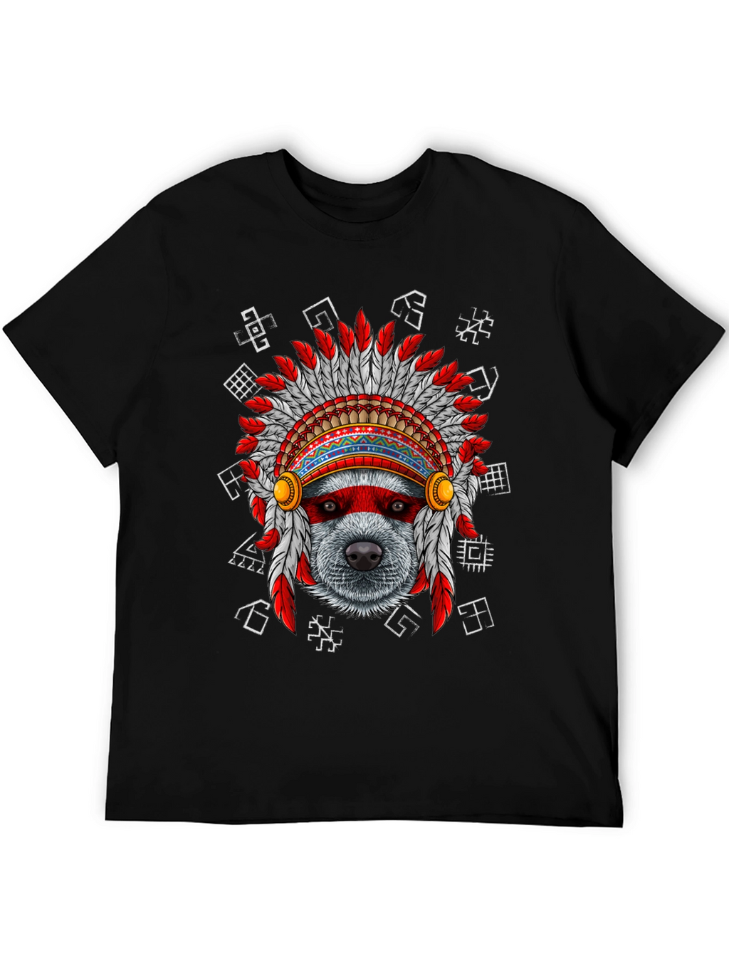 Native American Headdress Dog T-Shirt