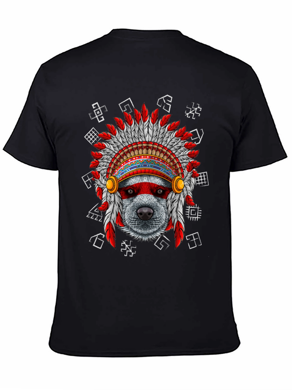 Native American Headdress Dog T-Shirt