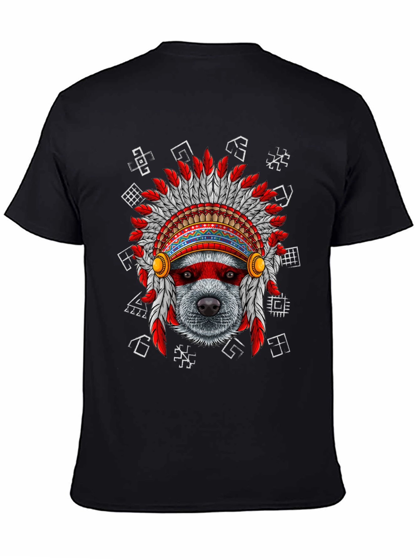 Native American Headdress Dog T-Shirt