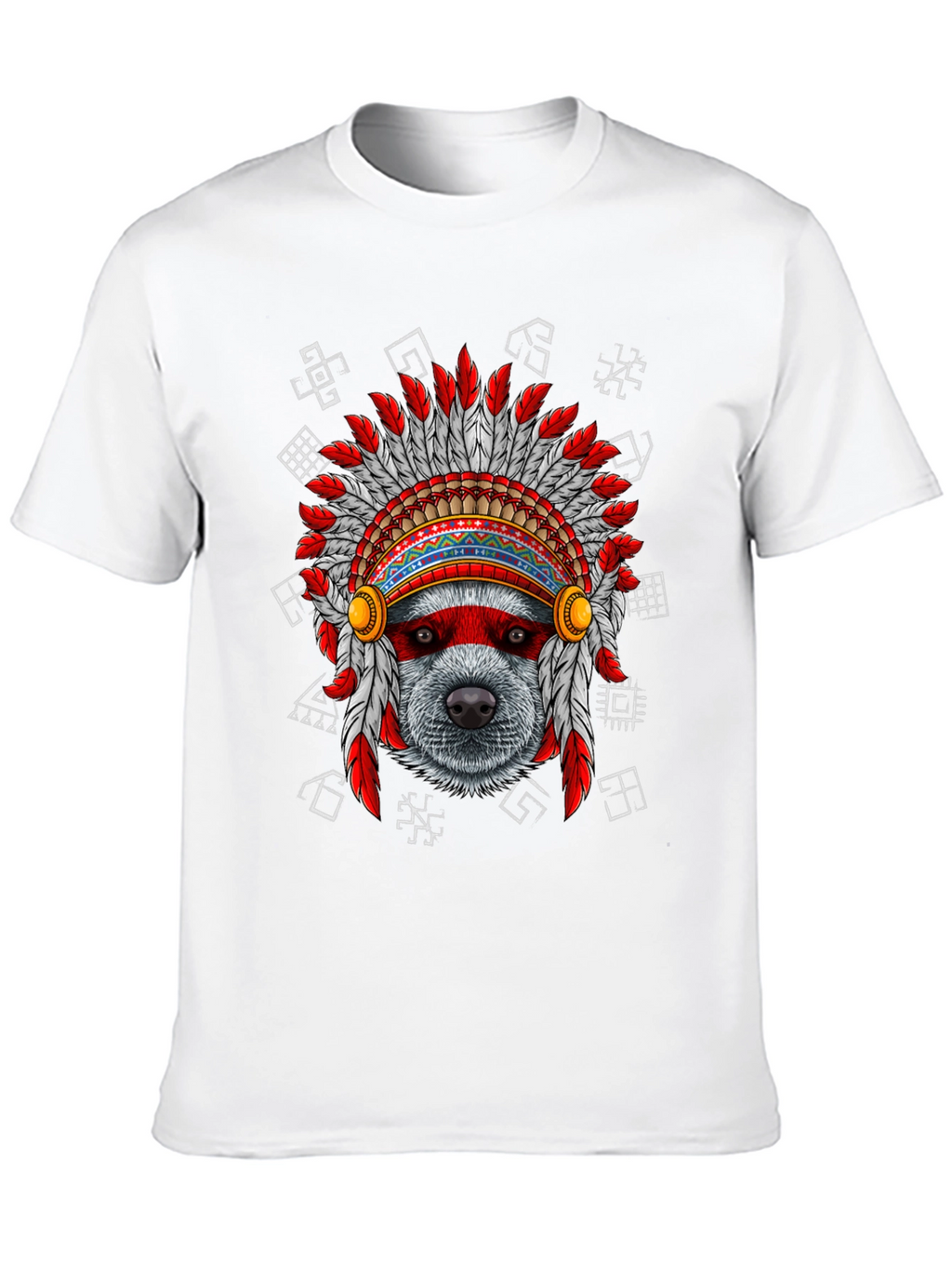 Native American Headdress Dog T-Shirt