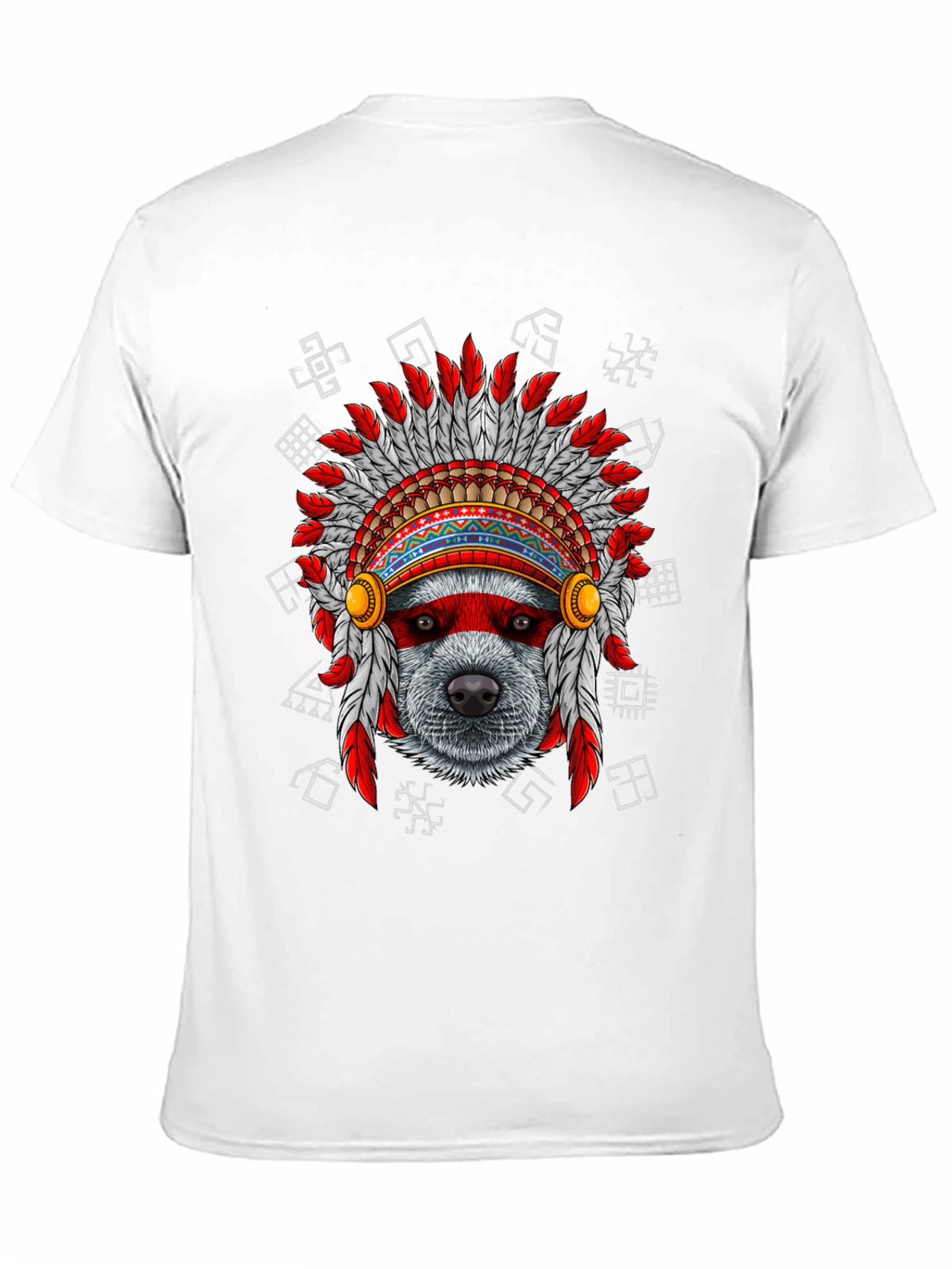 Native American Headdress Dog T-Shirt