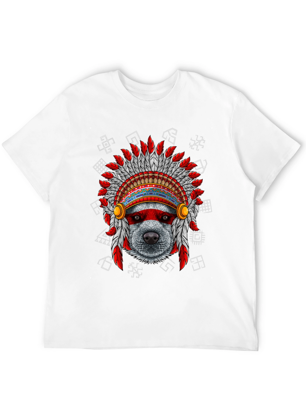 Native American Headdress Dog T-Shirt