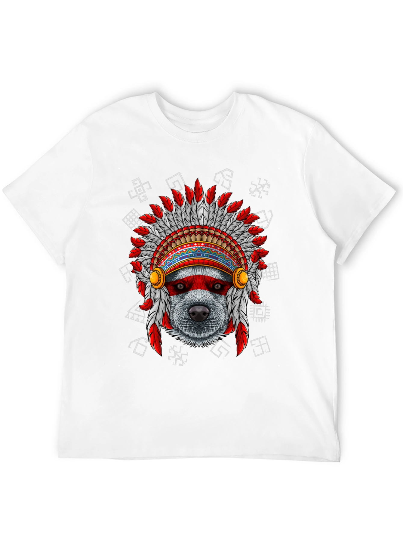 Native American Headdress Dog T-Shirt