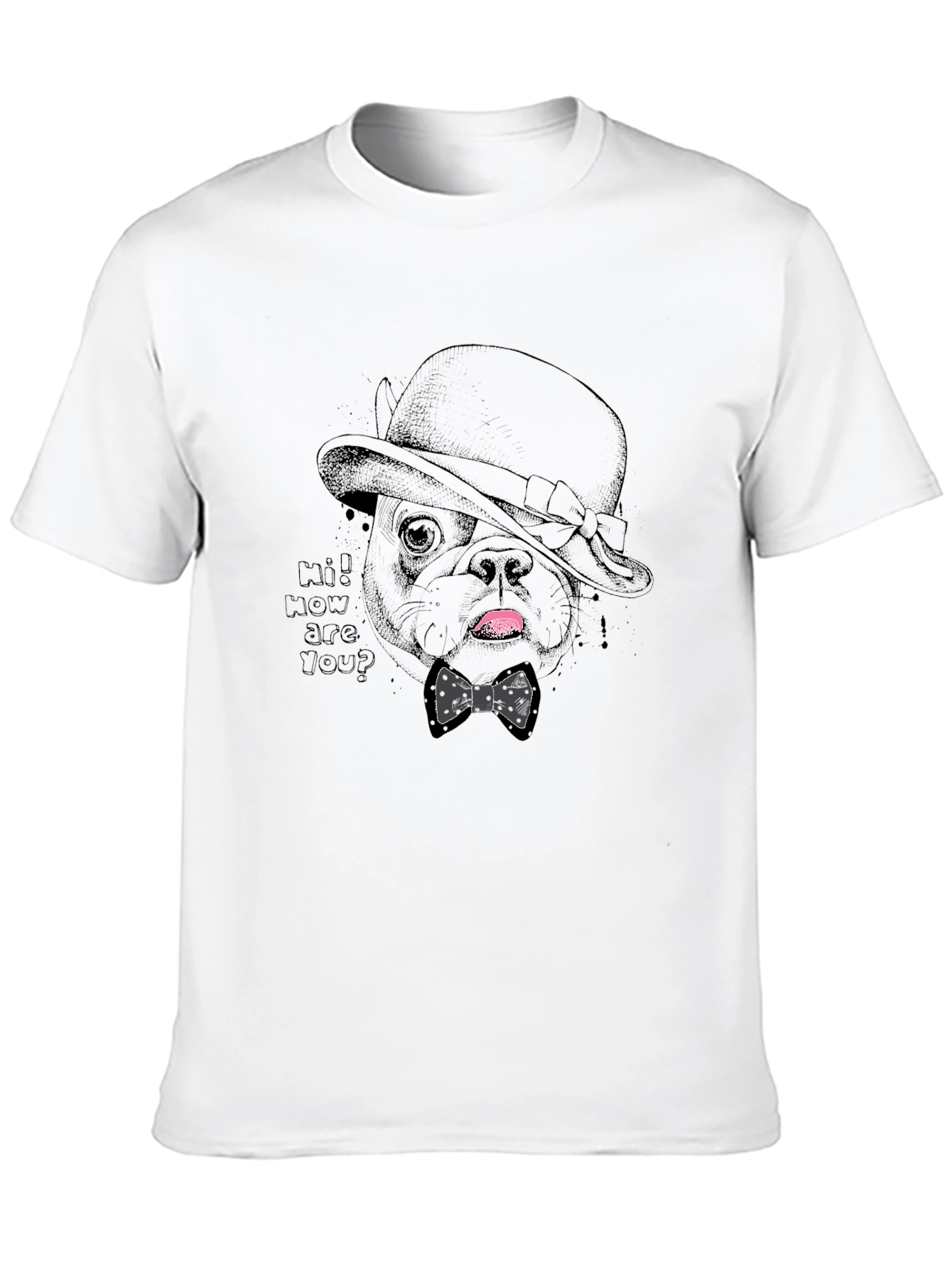 Dapper Dog Tee - Stylish Pet Graphic T-Shirt