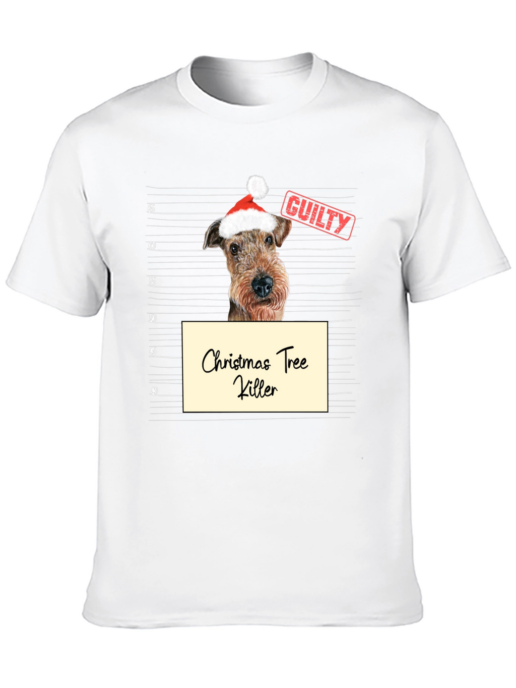 Christmas Tree Killer Dog Mugshot T-Shirt