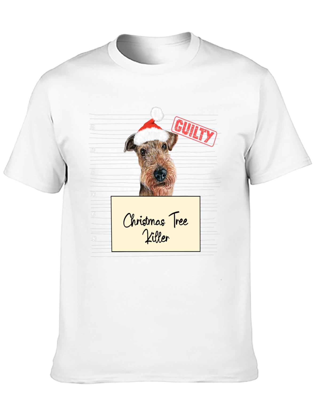 Christmas Tree Killer Dog Mugshot T-Shirt
