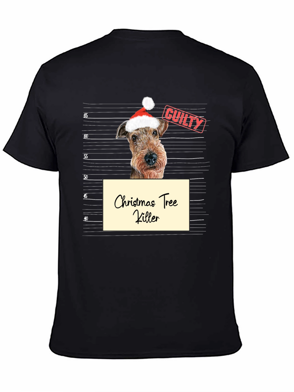 Christmas Tree Killer Dog Mugshot T-Shirt