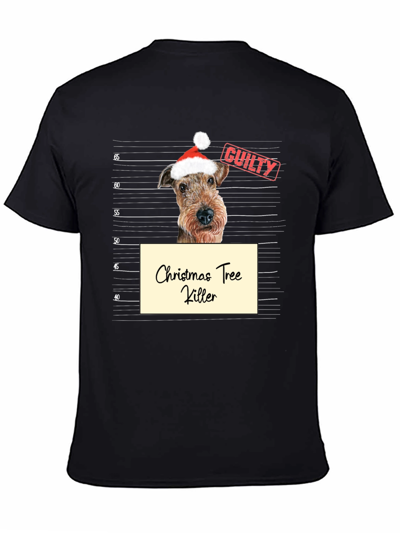 Christmas Tree Killer Dog Mugshot T-Shirt