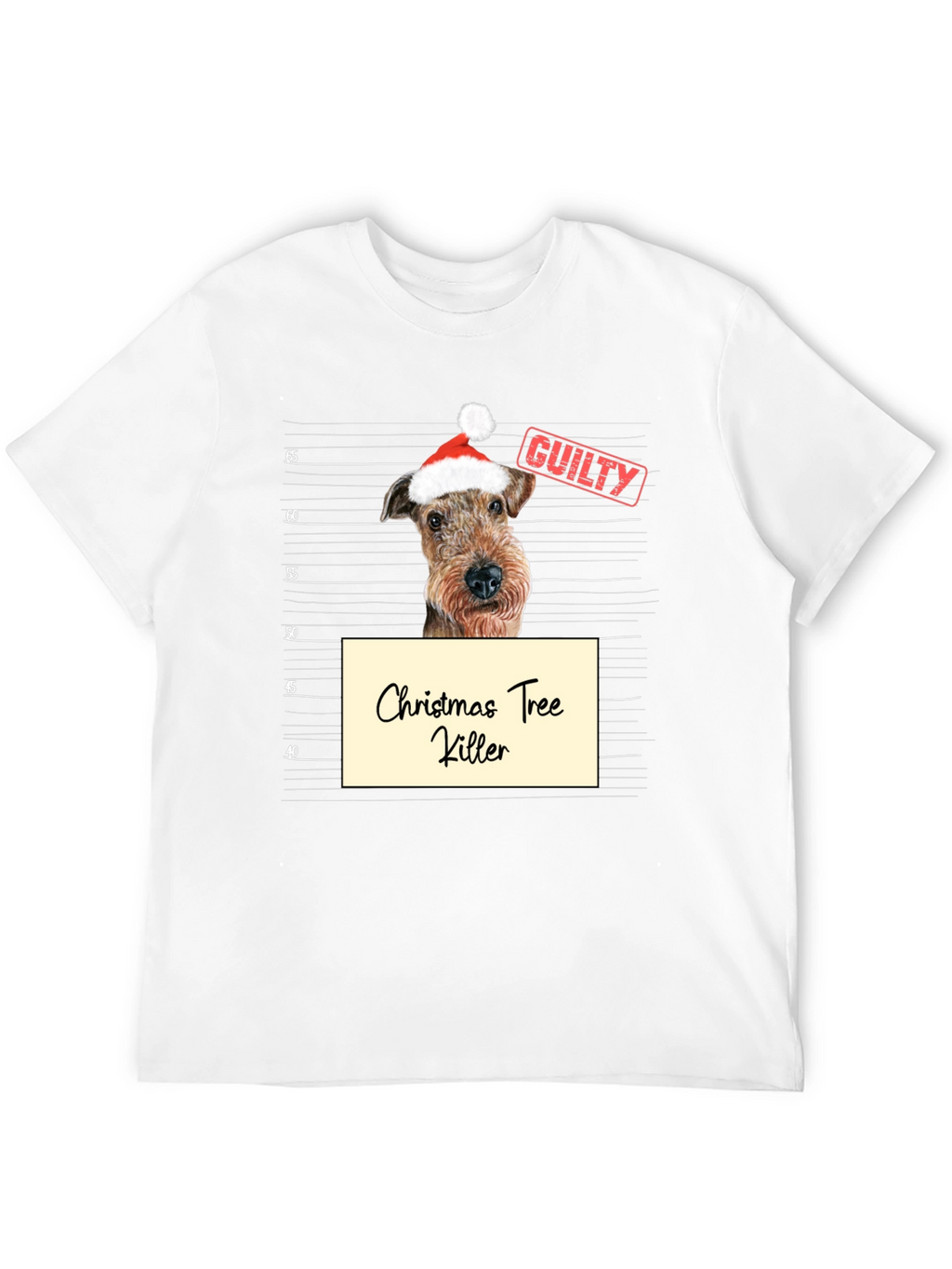 Christmas Tree Killer Dog Mugshot T-Shirt