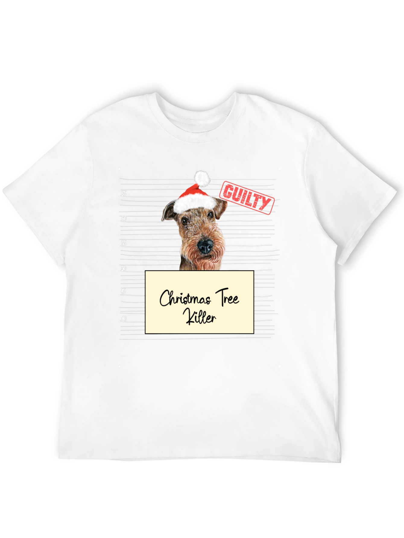Christmas Tree Killer Dog Mugshot T-Shirt