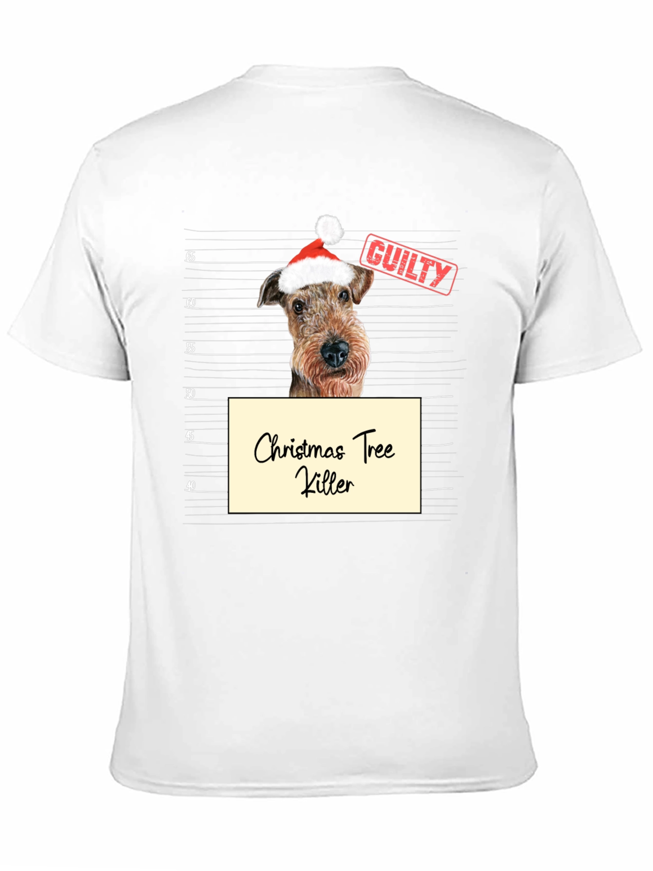 Christmas Tree Killer Dog Mugshot T-Shirt