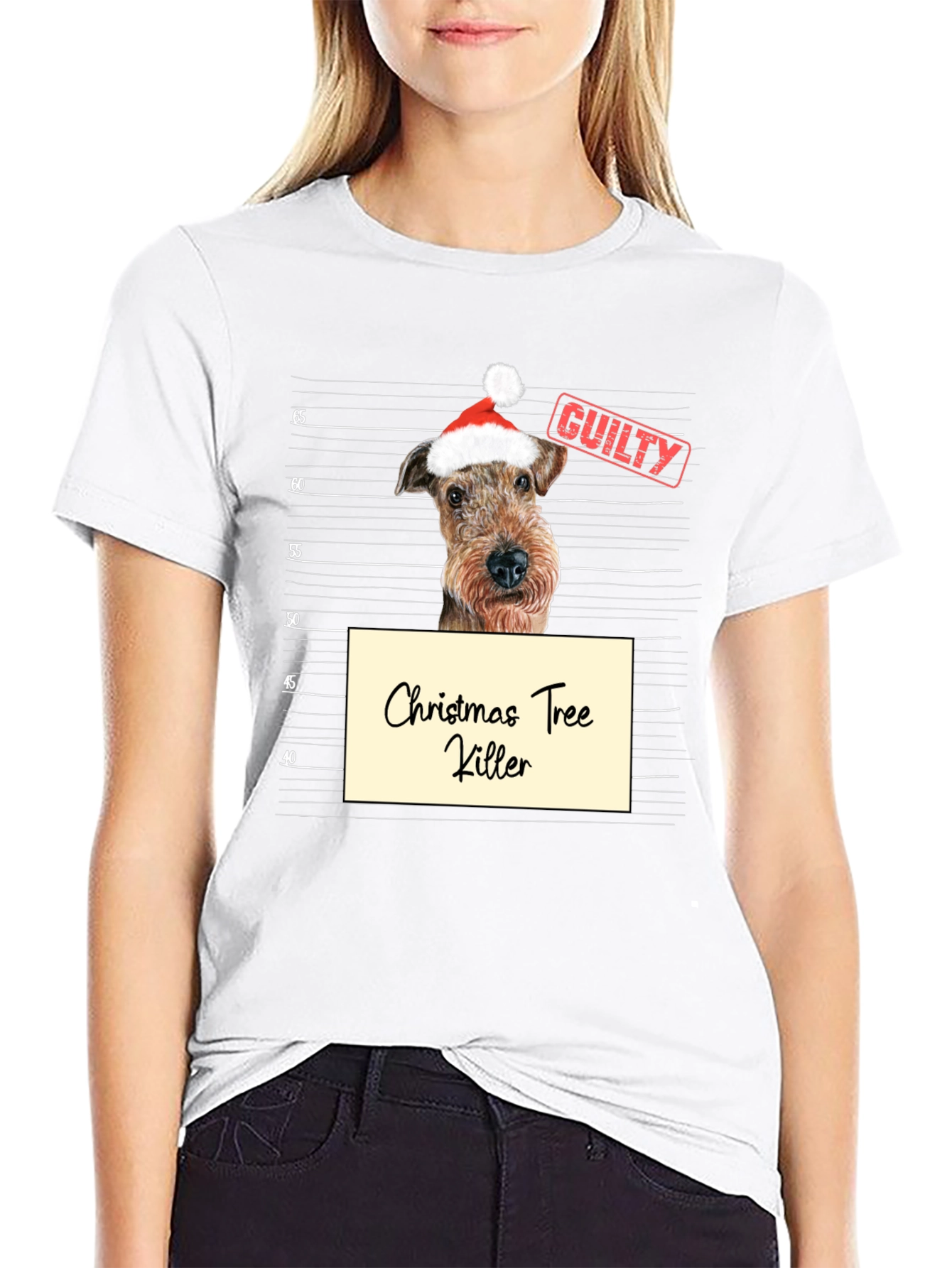 Christmas Tree Killer Dog Mugshot T-Shirt