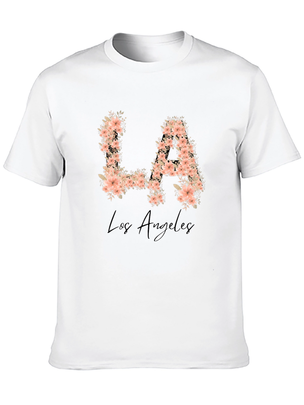 Floral LA Los Angeles Graphic T-Shirt