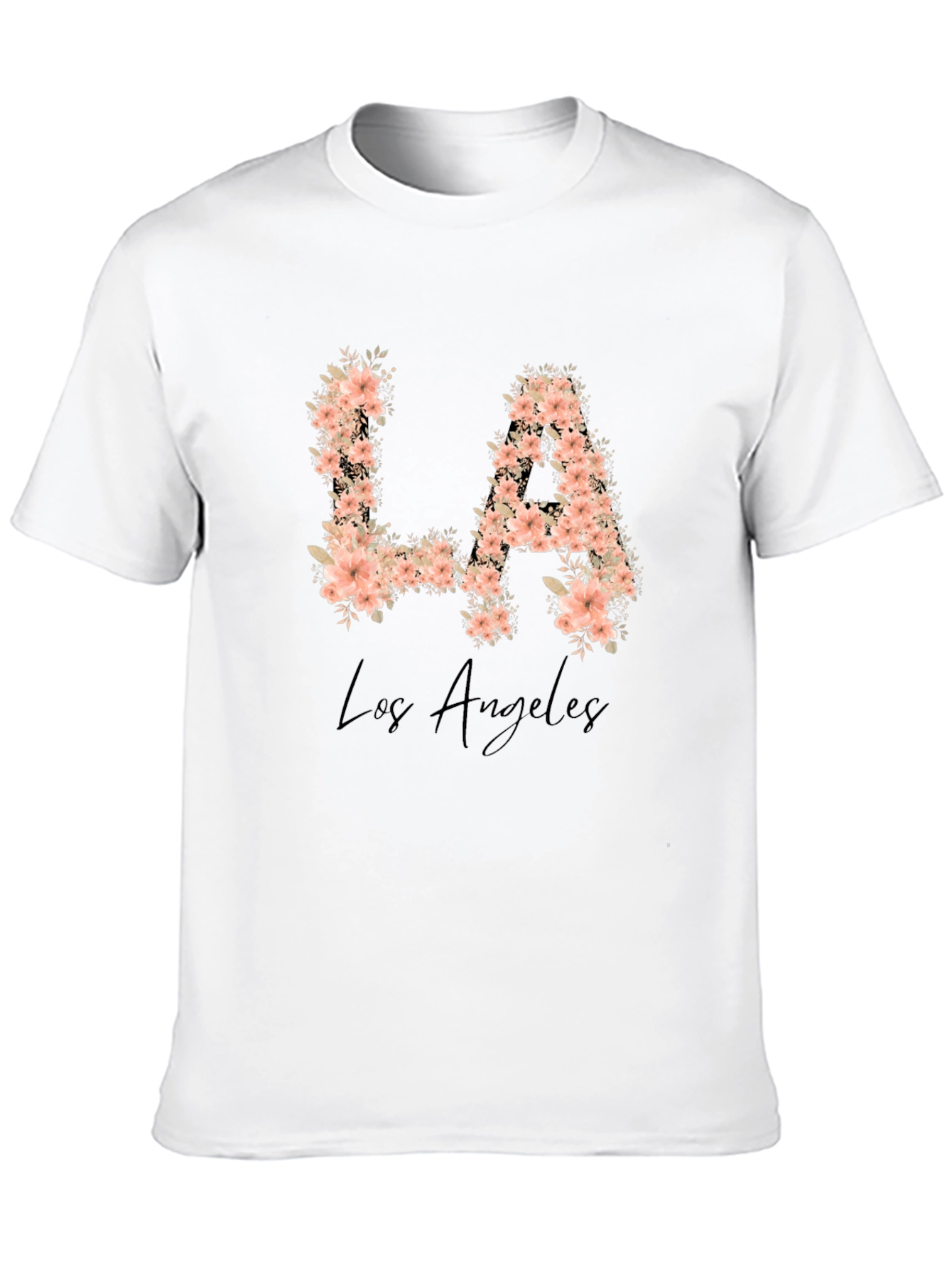 Floral LA Los Angeles Graphic T-Shirt