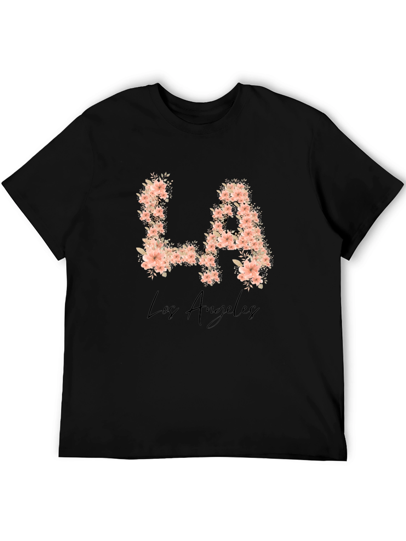 Floral LA Los Angeles Graphic T-Shirt